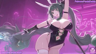 zenless zone zero bunny suit hentai - big tits Qing Yi Bunny Suit Blow Job for her boss hentai by PandaDaddy