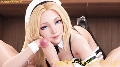 League Of Legends Coffee Maid hentai Adult animation - Lux Big Tits Coffee Maid Blow Job Hand Job for her lord Hentai animation by xxtoonfun