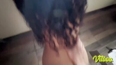Beautiful black-haired girl - look how sexy she looks fucking