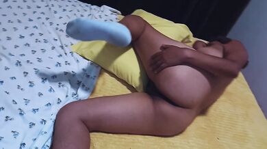 Ella sits on my face with her oiled ass and I lick her pussy until she orgasms