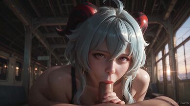 Devil Girl with Red Horns Waits at Train Station… And She’s SO Wet! - ATKINS HEAVEN [AI]