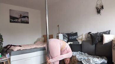 Sexy stretching with my pole