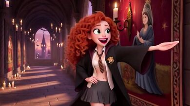 POV One Full Week With Slim Curly Ginger Girl At Magical University In Vibrant 3D Cartoon Style (AI generated)