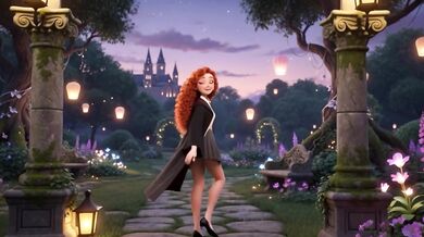 POV One Full Week With Slim Curly Ginger Girl At Magical University In Vibrant 3D Cartoon Style (AI generated)