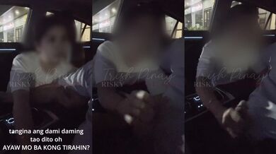 Trish Pinay Hot Car Hand Job And Eats Gentleman's Cum