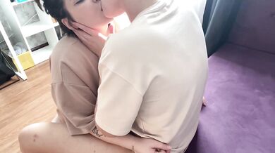 My lesbian neighbor kisses so fucking well that I couldn't resist and licked her pussy.