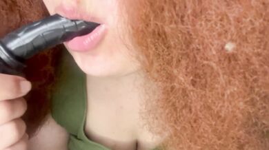 Lusty Redhead Stepmother Pleasures Her Creamy Pussy with Thick Toy