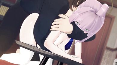 MMDブルーアーカイブ　不知火カヤ　中出しセックス