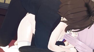 MMDブルーアーカイブ　不知火カヤ　中出しセックス