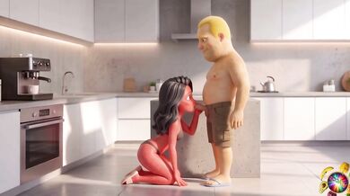Kitchen Counter Hardcore Moranguete takes Batata Vaginal and Anal Breakfast Sex Batata drills Moranguete’s tight pussy and ass in the kitchen POV