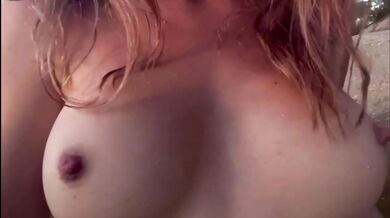 German Girl masturbating in a public beach ( Almost caught)