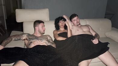 The Skinny Stepsister Insists on a Double Vaginal Penetration with Two Huge Cocks at Once - Luna Petite