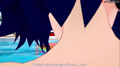 Ryuko Matoi hard sex on the pool | Killlakill | Full & POV on patreon: Fantasyking3