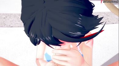 Ryuko Matoi hard sex on the pool | Killlakill | Full & POV on patreon: Fantasyking3
