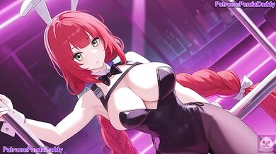 Ukinami Yuzuha bunny suit hentai - big tits Zenless Zone Zero Bunny Suit Blow Job for her boss hentai by PandaDaddy
