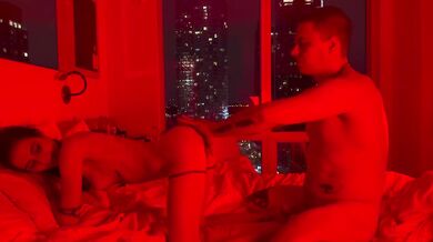 Coworkers cheat and fuck in a hotel room. "I didn't have a chance - he fucked my ass and pussy all night."