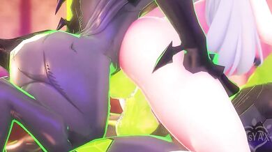 Two Hati Ethereals and Yixuan have hot sex in every hole - ZZZ