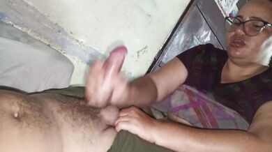 Sucking my guy's huge cock