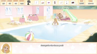 She Let Her Son's Best Friend To Fuck Her Hard In The Pool After He Helped Her(18+) - Milftoon Gameplay Part24