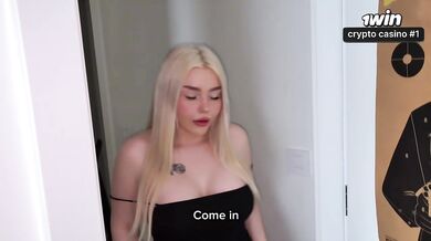 Stepsister with big tits returned from the party horny