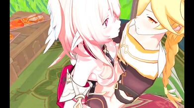 Linnea and Aether share romantic Sex Outdoors - Genshin Impact