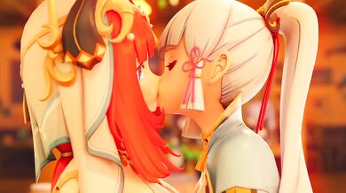 Ayaka x Futa Nilou Sex at the Tavern - Genshin Impact