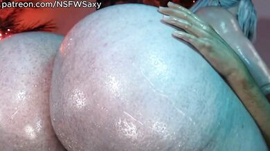 Huge Ass MILF Watching TV Then Hard Massive Cock Fucks Her Very Hard ( 3D Animation )