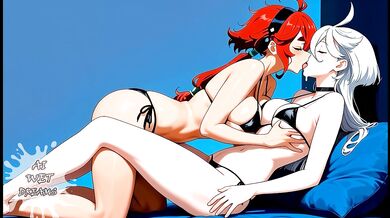 HOT LESBIANS EXPLORE THEIR SEXY BODIES UNTIL ORGASM!! (CARTOON LESBIAN ORGASM) - ASMR/JOI/ROLEPLAY