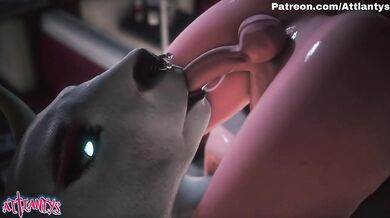 A Massive Curvy Grey Cow Monster Fuck a Former Soldier