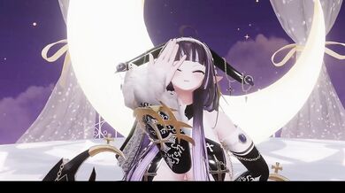 Thicc Elf VTuber Outfit Change Until Nude | Teddy Bear MMD