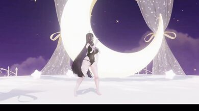 Thicc Elf VTuber Outfit Change Until Nude | Teddy Bear MMD