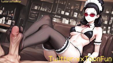 League Of Legends Coffee Maid hentai Adult animation - Vayne Coffee Maid Blow Job Hand Job for her lord Hentai animation by xxtoonfun