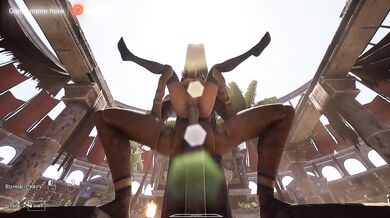 Lara Croft's ass was destroyed by a giant penis of an awakened statue 3D animation hentai game