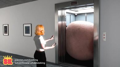 Elevator Trouble (SizeKing Breast Expansion)