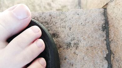 Real messy toe nail polishing