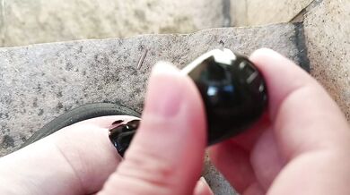 Real messy toe nail polishing