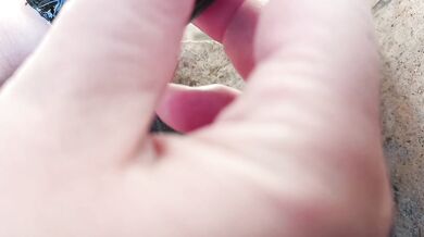 Real messy toe nail polishing