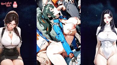 A harem of sexy hentai bitches. After college, they only want to fuck. #2
