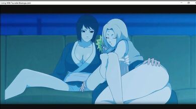shizune me masturba al lado de Tsunade -Living With Tsunade
