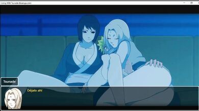 shizune me masturba al lado de Tsunade -Living With Tsunade