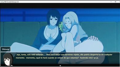 shizune me masturba al lado de Tsunade -Living With Tsunade