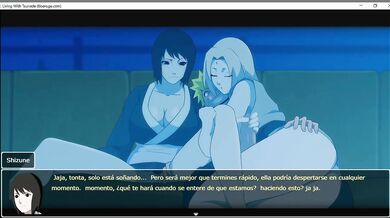 shizune me masturba al lado de Tsunade -Living With Tsunade