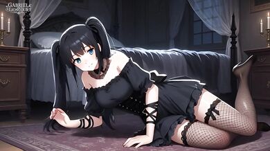 Demure Gothic Girl with Rock Star - Part 1 (Hentai Ecchi)