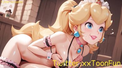 super mario galaxy Coffee Maid hentai Adult animation - Princess Peach Coffee Maid Blow Job Hand Job for her lord Hentai animation by xxtoonfun
