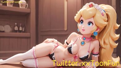 super mario galaxy Coffee Maid hentai Adult animation - Princess Peach Coffee Maid Blow Job Hand Job for her lord Hentai animation by xxtoonfun