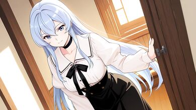 Esdeath came to buy new sexy lingerie and have some fun with a pink dildo. Esdeath hentai cosplay [AI]