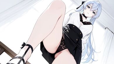 Esdeath came to buy new sexy lingerie and have some fun with a pink dildo. Esdeath hentai cosplay [AI]