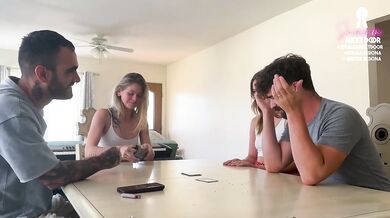 Let's Play Strip Cards? Our Friends Lose and We End Up Swapping Wives !