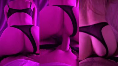 An 18-year-old blonde college student rides her boyfriend, showing off her butt and breasts, and ends up taking his cum in her mouth. Part 2