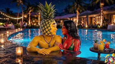 Midnight Pool Sex Moranguete takes Abacaxi’s big energy Vaginal and Anal Caught in the Pool Moranguete and Abacaxi’s secret night anal session porno